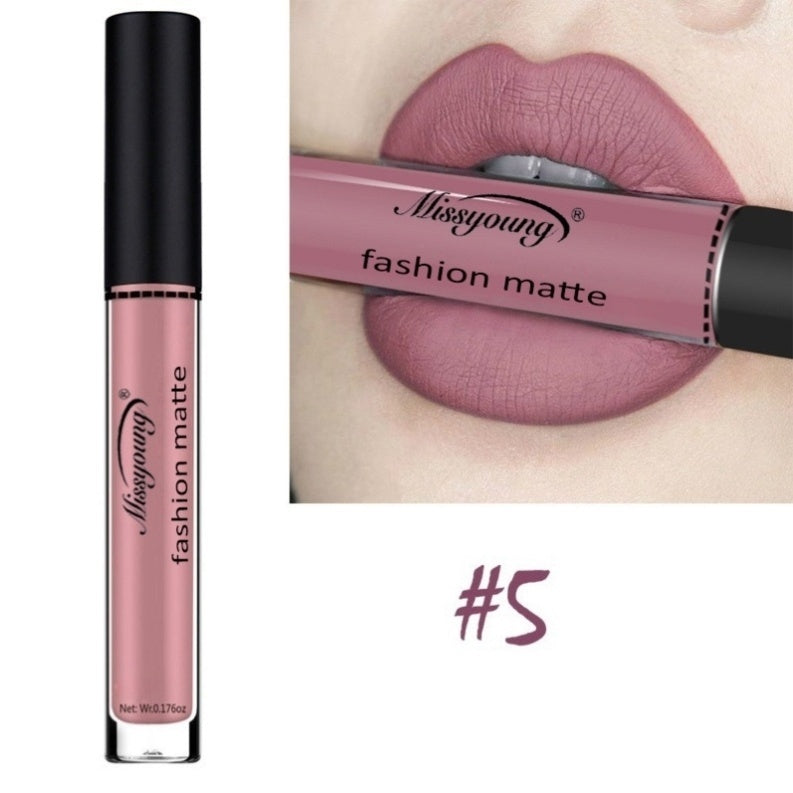 Lip Gloss Liquid Lipstick Non-Stick Cup Matte Makeup Lip Gloss Liquid Lipstick Non-Stick Cup Matte Makeup